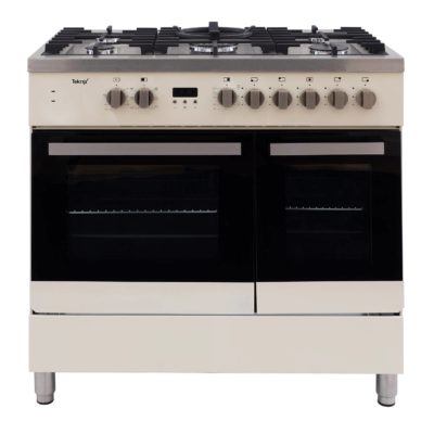 Teknix TKDF90PCR 90cm Dual Fuel Range Cooker in Cream Teknix TKDF90PCR 90cm Dual Fuel Range Cooker in Cream